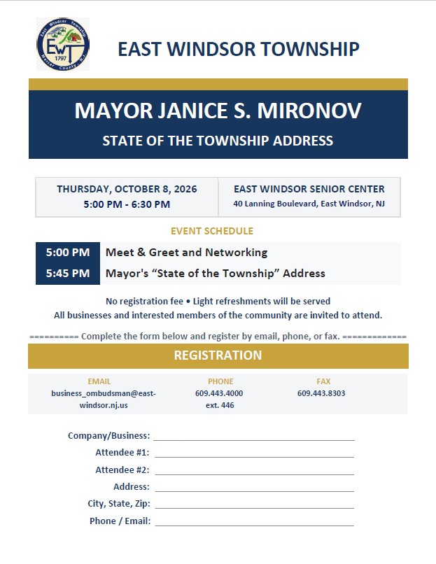 2026-0924 East Windsor Township State of the Township and Registration