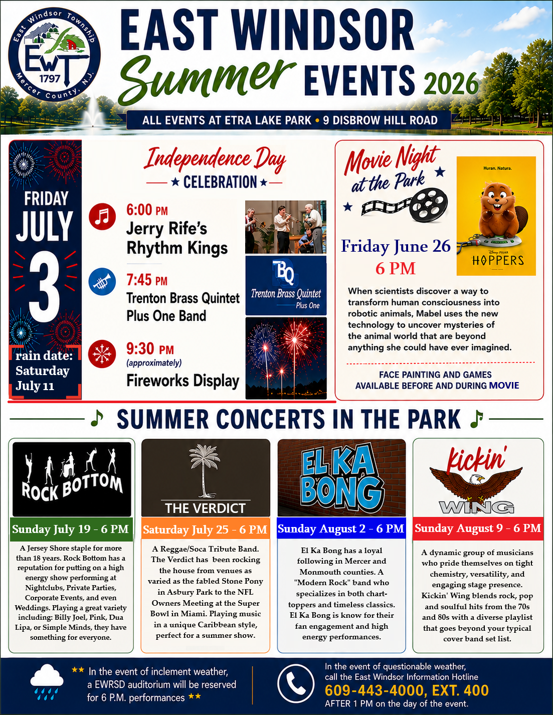 Summer Local Events Official Website of East Windsor Township, New Jersey - Summer Events 2026